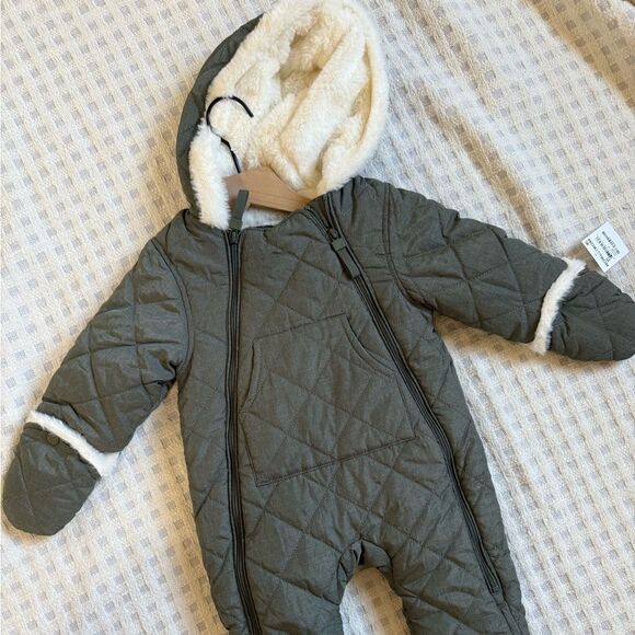 NWT Urban Republic Snow Suit Baby Boys’ Pram Snowsuit – Quilted Fleece Lined - Picture 1 of 10